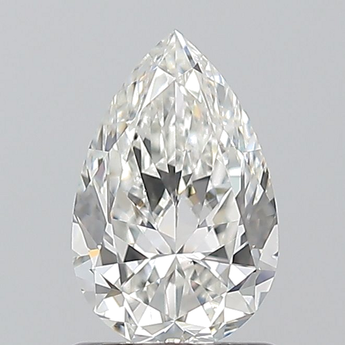 1.0 carat G-VS2 Natūralus Pear Deimantas (1)