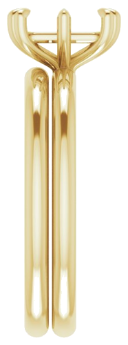 Sužadėtuvių Žiedas „Solitaire“ 585 Geltonojo Aukso Emerald 7mm x 5mm (9)