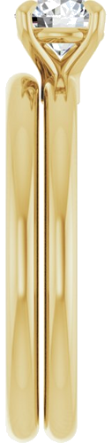 Sužadėtuvių Žiedas „Claw-Prong“ 14k yellow gold Round 5.2mm (9)