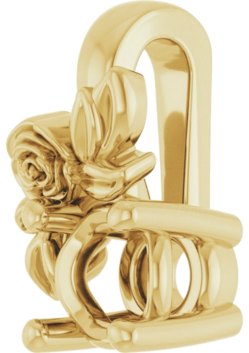 Pakabukas „Solitaire Floral“ 14k yellow gold Round 3.5mm (2)