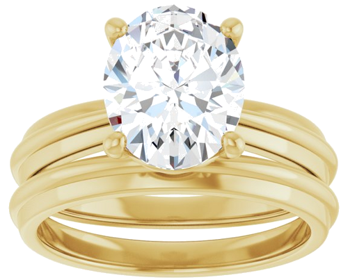 Sužadėtuvių Žiedas „Solitaire“ 14k yellow gold Oval 10mm x 8mm (8)