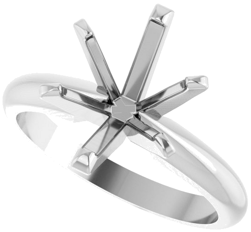 Sužadėtuvių Žiedas „Solitaire“ 14k white gold Oval 10mm x 8mm (5)