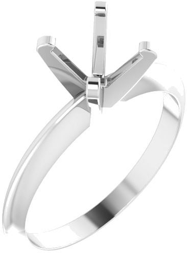 Sužadėtuvių Žiedas „Solitaire“ 585 Baltojo Aukso Round 6.5mm (1)