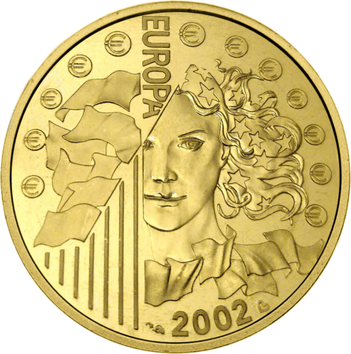 2002 France Europe 20 euro gold coin (1)