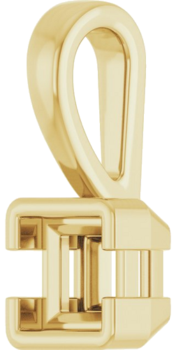 Pakabukas „Half-Bezel Solitaire Charm“ 10k yellow gold Square 4mm (2)