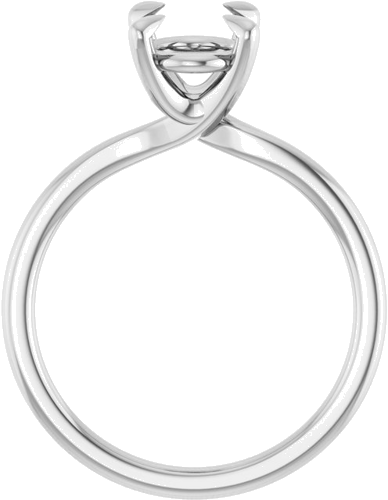 Sužadėtuvių Žiedas 14k white gold Oval 9mm x 7mm (2)