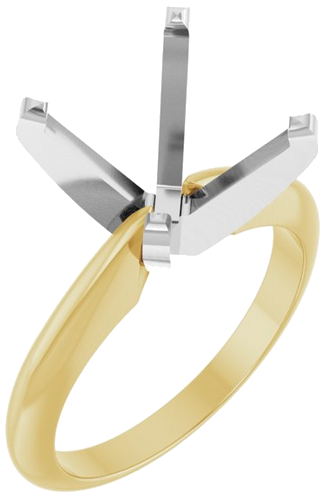 Sužadėtuvių Žiedas „Solitaire“ 14k yellow/white gold Round 11.2mm (1)