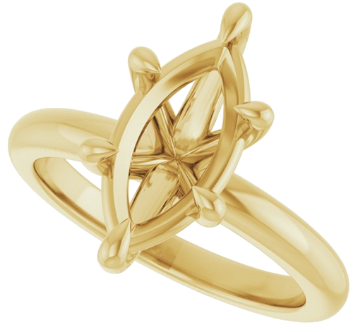 Sužadėtuvių Žiedas „Claw-Prong“ 14k yellow gold Marquise 13mm x 6.5mm (5)