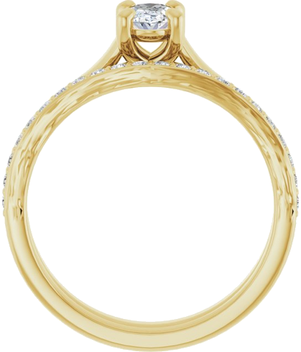 14K Yellow 6x4 mm Oval Solitaire Engagement Ring Mounting (7)