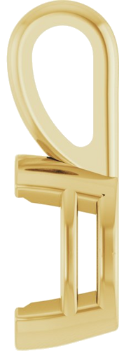 14K Yellow 6x4 mm Oval Solitaire Pendant Mounting (3)