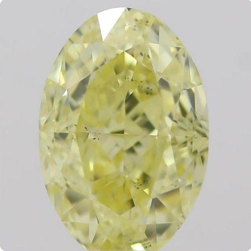 0.53 carat Fancy Intense  Yellow-SI1 Natūralus Oval Deimantas (1)