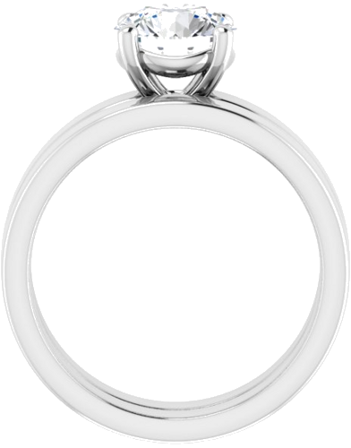 Sužadėtuvių Žiedas „Solitaire“ 14k white gold Round 7.4mm (7)