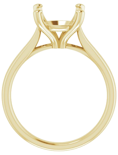 14K Yellow 10 mm Round Engagement Ring Mounting (2)