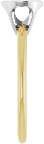 Sužadėtuvių Žiedas „Solitaire“ 585 Baltojo Ir Geltonojo Aukso Round 6.5mm (4)