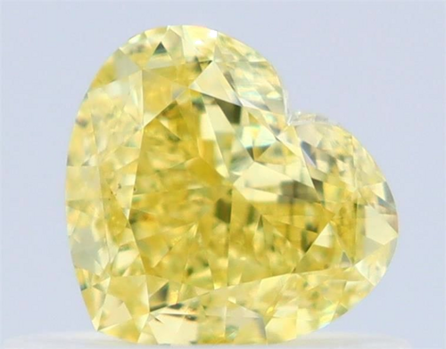 0.57 carat Fancy Intense Yellow-VS2 Natūralus Heart Deimantas (1)
