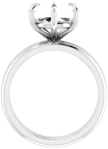 Sužadėtuvių Žiedas „Claw-Prong“ 14k white gold Round 9.4mm (7)