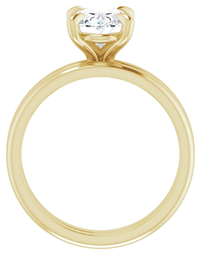 Sužadėtuvių Žiedas „Solitaire“ 585 Geltonojo Aukso Oval 9mm x 7mm (7)