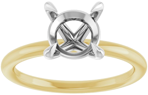 Sužadėtuvių Žiedas „Claw-Prong Solitaire“ 14k yellow/white gold Round 8.2mm (3)