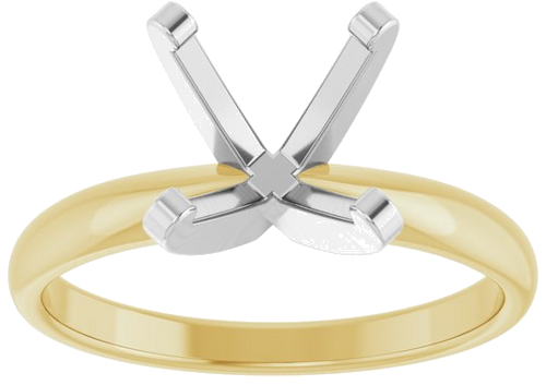 Sužadėtuvių Žiedas „Solitaire“ 14k yellow/white gold Round 9mm (3)