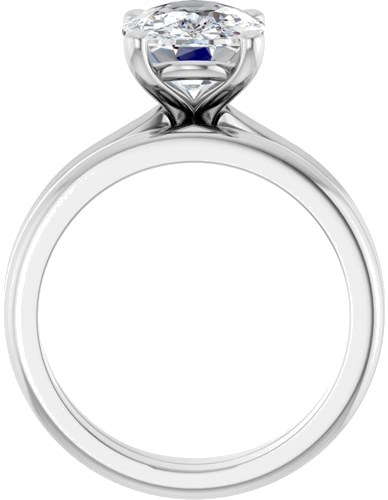 Sužadėtuvių Žiedas 14k white gold Elongated Cushion 10mm x 8mm (7)