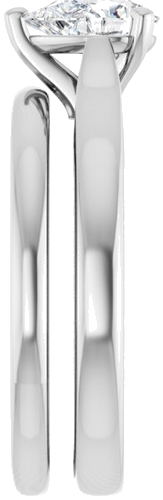 Sužadėtuvių Žiedas „Solitaire“ 585 Baltojo Aukso Pear Shape 7mm x 5mm (9)