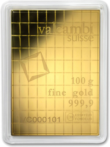 100 x 1 g CombiBar™ Investicinio aukso luitai Valcambi (3)