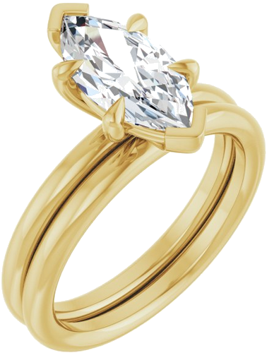 Sužadėtuvių Žiedas „Claw-Prong Solitaire“ 14k yellow gold Marquise 12mm x 6mm (6)