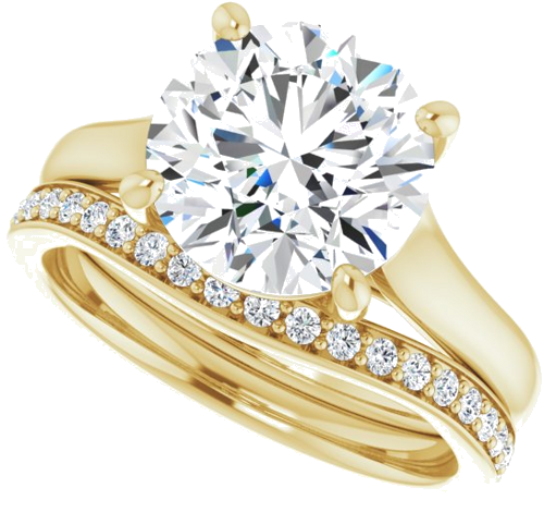 Sužadėtuvių Žiedas „Solitaire“ 14k yellow gold Round 9.4mm (10)