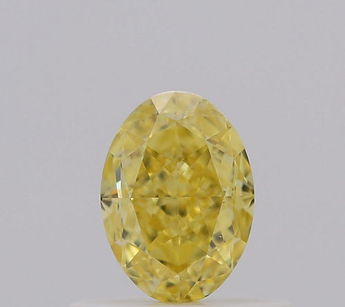 0.53 carat Fancy Intense Yellow-VS2 Natūralus Oval Deimantas (1)