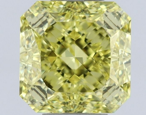 0.62 carat Fancy Vivid Yellow-VVS1 Natūralus Square Radiant Deimantas (1)
