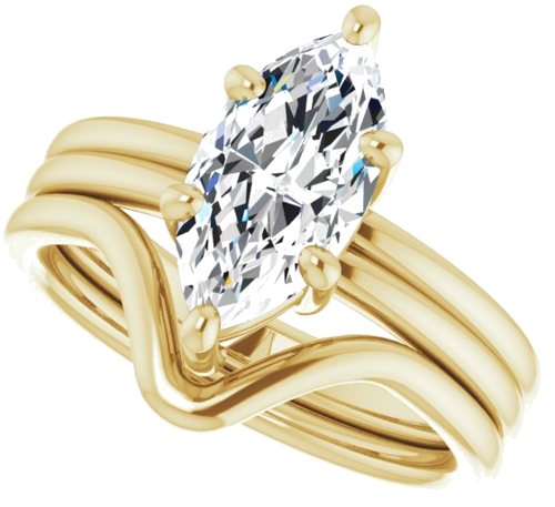 Sužadėtuvių Žiedas „Solitaire“ 14k yellow gold Marquise 12mm x 6mm (10)