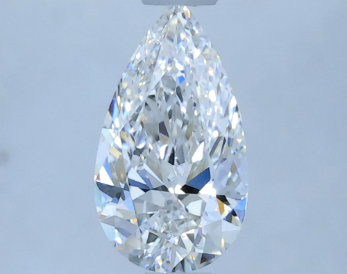 0.57 carat F-VVS1 Natūralus Pear Deimantas (1)