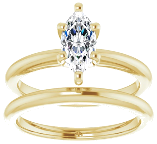 14K Yellow  9x4.5 mm Marquise Solitaire Engagement Ring Mounting (8)