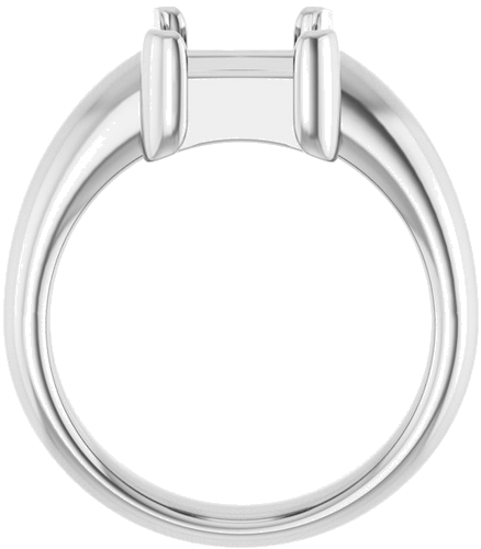 Sužadėtuvių Žiedas „Half-Bezel Solitaire“ 14k white gold Square 7.5mm (2)