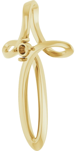 Pakabukas „Family Cross“ 585 Geltonojo Aukso Round 3.5mm (2)