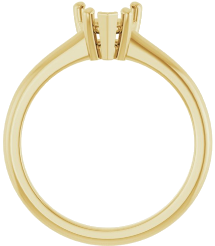 Sužadėtuvių Žiedas „V-End Prong“ 14k yellow gold Heart 6mm (2)