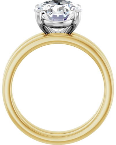 Sužadėtuvių Žiedas „Solitaire“ 18k yellow/white gold Oval 11mm x 9mm (5)