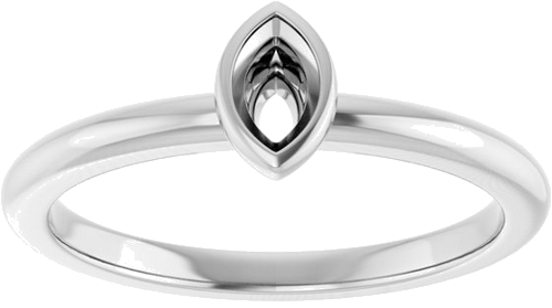 Sužadėtuvių Žiedas „Bezel-Set“ 950 Platinos Marquise 5mm x 3mm (3)