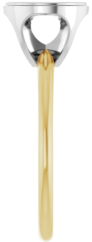 Sužadėtuvių Žiedas „Solitaire“ 585 Baltojo Ir Geltonojo Aukso Round 8.2mm (4)