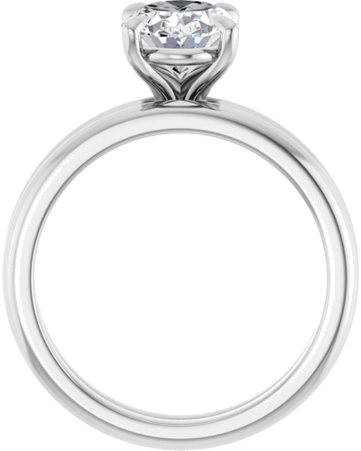 Sužadėtuvių Žiedas 950 Platinos Oval 9mm x 7mm (7)