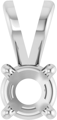 Pakabukas „Round 4-Prong Basket“ 14k white gold Round 4mm (1)