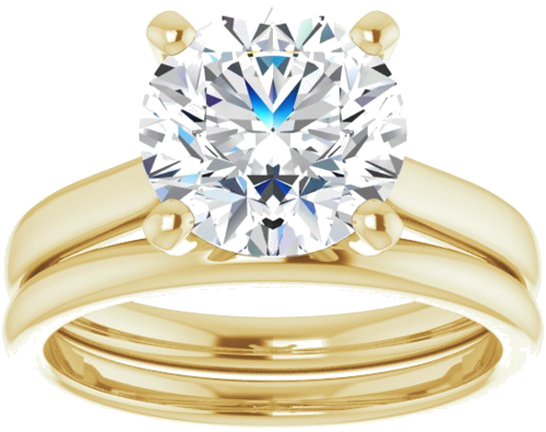 14K Yellow 9 mm Round Engagement Ring Mounting (8)