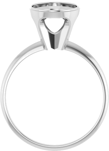 14K White 10x8 mm Oval Solitaire Engagement Ring (2)