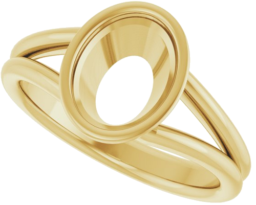 Sužadėtuvių Žiedas „Bezel-Set Solitaire“ 14k yellow gold Oval 9mm x 7mm (5)