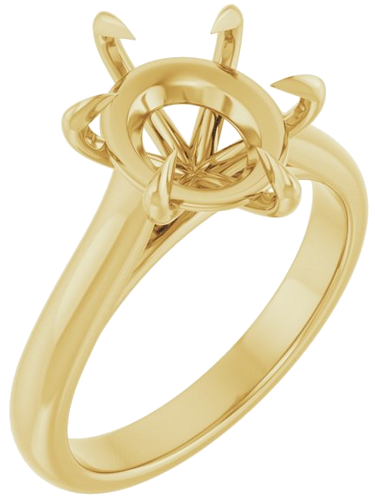 Sužadėtuvių Žiedas „Claw-Prong“ 14k yellow gold Oval 11mm x 9mm (1)