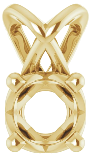 Pakabukas „Solitaire“ 14k yellow gold Round 3.5mm (1)