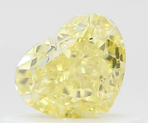 0.5 carat Fancy Intense Yellow-SI1 Natūralus Heart Deimantas (1)