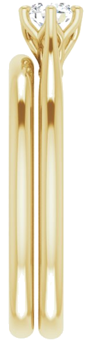 Sužadėtuvių Žiedas „Cathedral-Style Solitaire“ 18k yellow gold Round 4.1mm (9)