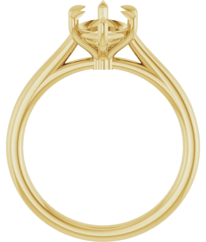 Sužadėtuvių Žiedas „Claw-Pong“ 14k yellow gold Marquise 13mm x 6.5mm (2)