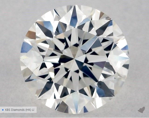 0.52 carat G-VVS2 Excellent cut Natūralus Round Deimantas (1)